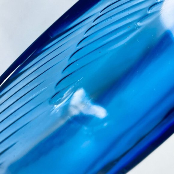 Vintage PYREX USA COBALT BLUE FESTIVA SWIRL Bowl 7.5" Discontinued Pattern - Picture 8 of 8